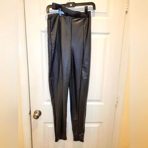 CLEARANCE Gibiu Pleather Cutout Pants sz M, black